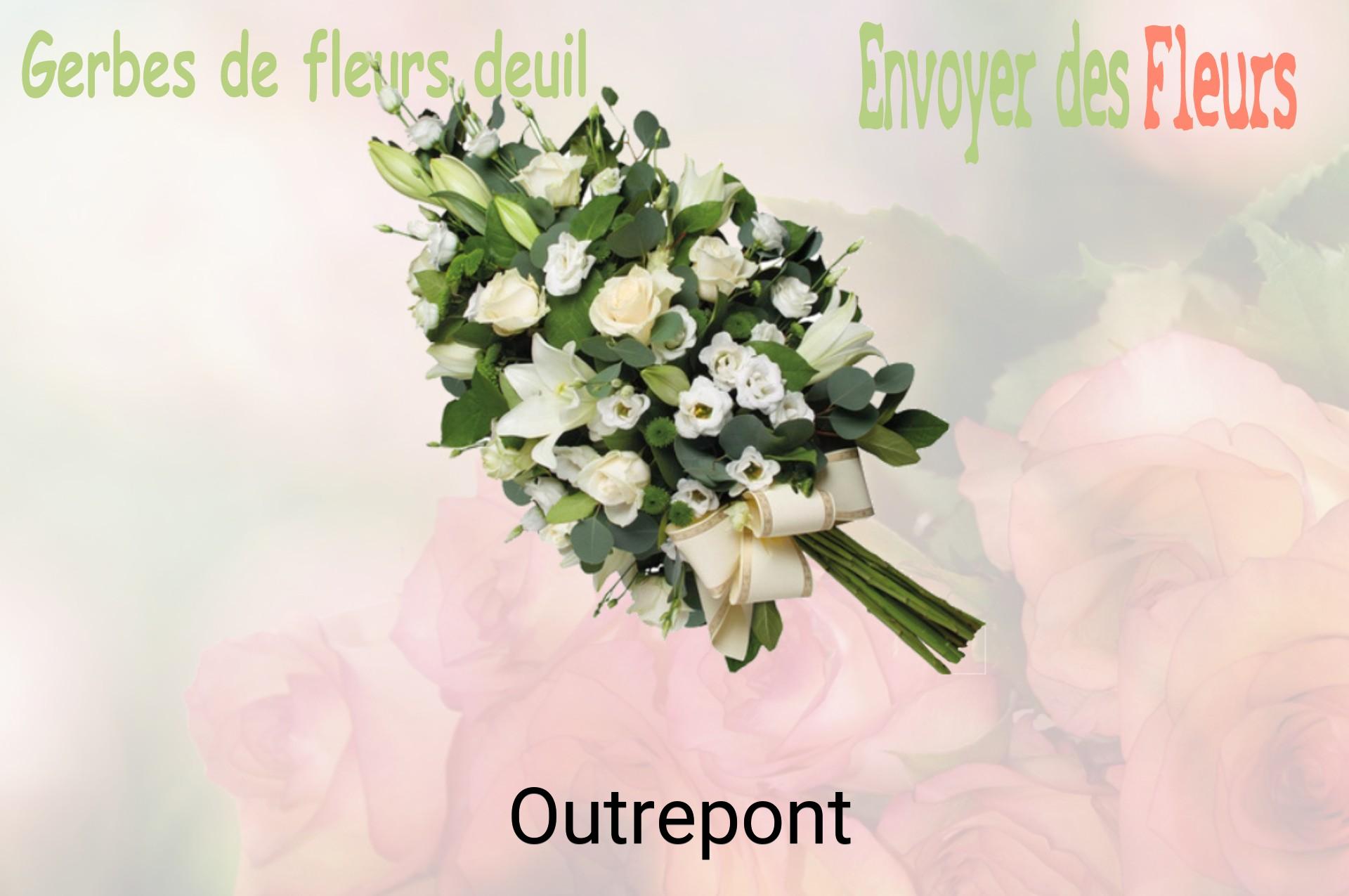 Gerbe de fleurs de deuil livrée à Outrepont